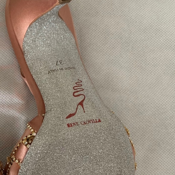 RENE CAOVILLA "Juliette" Satin Slingback Pumps - Picture 12 of 14